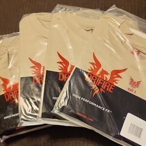 4 New DRIFIRE FR Short Sleeve Base Layer Work Shirts Size L